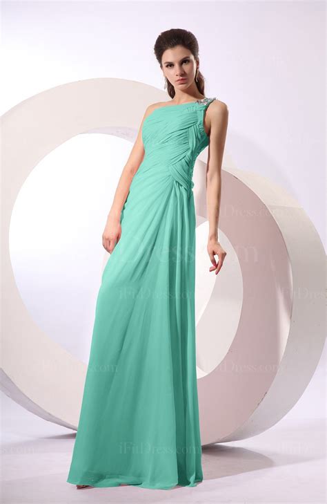 Discover the best wedding guest dresses in our our fabulous collection of special occasion dresses for aw20. Mint Green Simple Sheath Asymmetric Neckline Chiffon ...