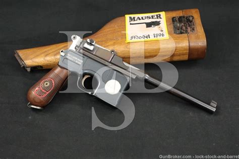 Custom Mauser C96 C 9 M1916 Red 9 Broomhandle 9mm Blue Semi Auto Pistol