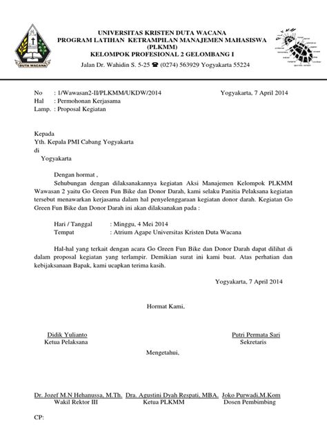 Contoh Surat Permohonan Kerjasama Kkn Delinews Tapanuli