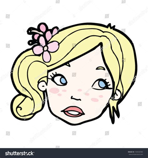 Cartoon Pretty Blond Girl Stock Vector 104030783