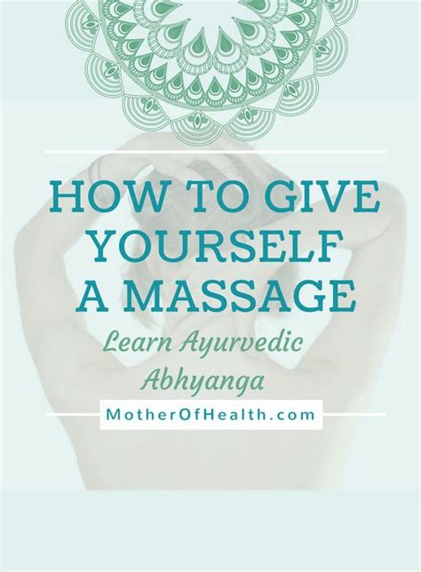 How To Give Yourself A Massage How To Massage Yourself Massage
