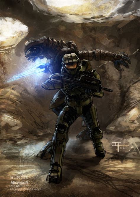 Artstation Assorted Roughs For Halo 3 Promotional Work And Manual