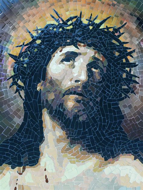 Crown Of Thorns 2 Ceramic Mosaic Wall Art Painting By