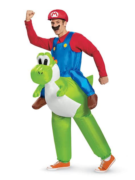 Inflatable Mario Riding Yoshi Costume For Adults Chasing Fireflies