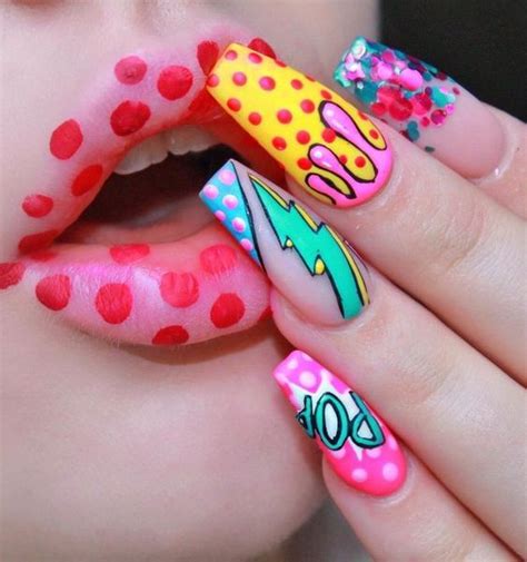 15 Diseños De Uñas Pop Art Para Tener Arte En Tus Manos Manicura De