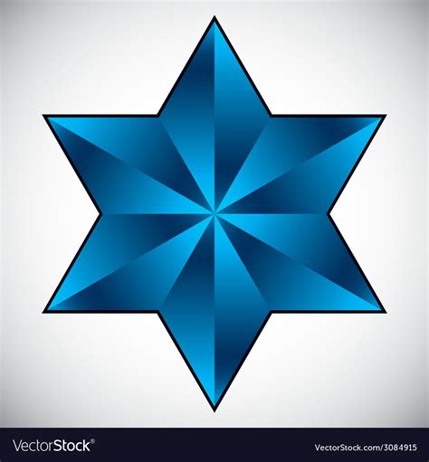 Six Point Star Symbol Royalty Free Vector Image