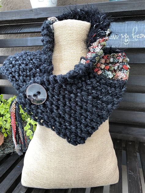Hand Knit Cowl Hand Knit Scarf Hand Knit Infinity Hand | Etsy in 2021 | Hand knit cowl, Hand 