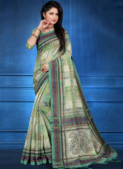 Green Color Designer Traditional Saree Saree Designs Traditional Sarees Printed Sarees