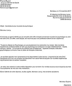 Related posts to lettre de motivation pour fac de psychologie. Exemple De Lettre De Motivation Pour Recherche Demploi ...