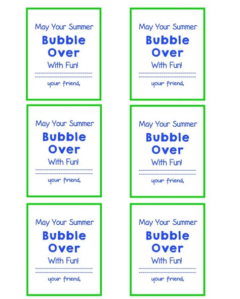 End Of School Year T Bubble T Tags And Free Printable The