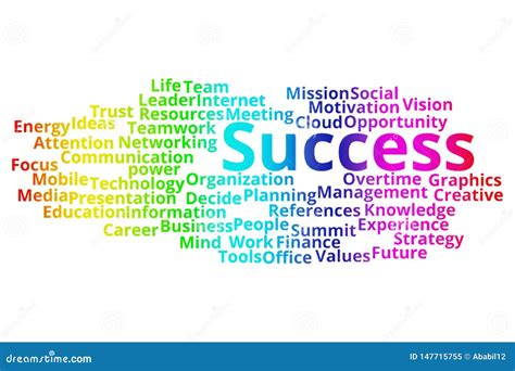 Success Word Cloud Collage Stock Illustration Illustration Of Office
