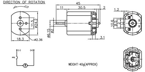 Dc Motors With Brush Model Nfp Dc 280