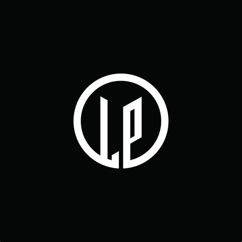LP Monogram Logo Isolated With A Rotating Circle Vector Art At Vecteezy