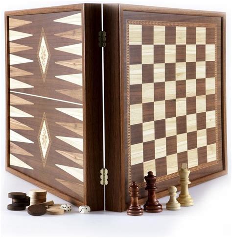 Луксозен комплект шах и табла — Учмаг