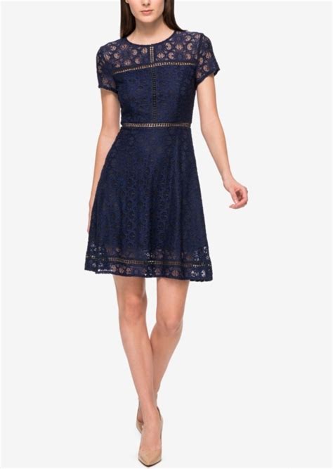 jessica simpson jessica simpson illusion lace fit and flare dress dresses