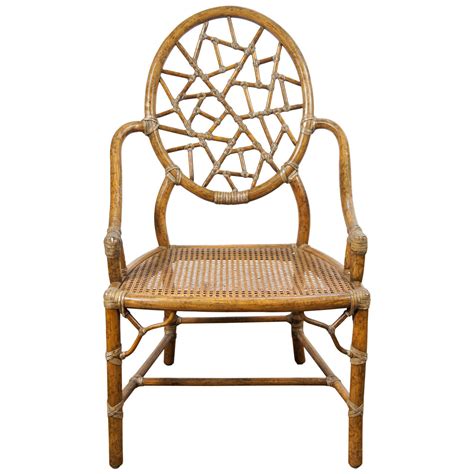 Choose an option black grey red web navy white. "Spider Web" Bamboo and Caned Chair at 1stdibs