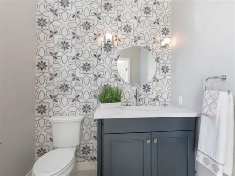 Small Bathroom Design With Floral Wallpaper Hgtv