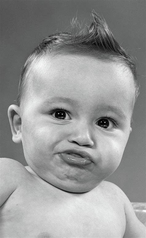 1950s Baby Making A Funny Face Photograph By Vintage Images