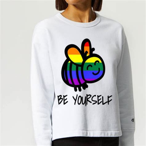 Lgbt Bee Yourself Rainbow Bee Pride Shirt Hoodie Sweater Longsleeve