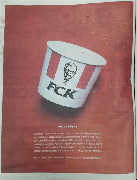 Retail Hell Underground Kfc Apologizes To Britian For Running Out Of