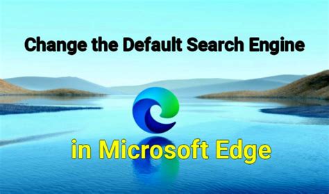 Here's how to do it. How to Change the Default Search Engine in Microsoft Edge
