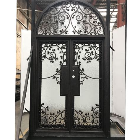Wholesale Luxury Front Entry Wrought Iron Glass Storm Doors With