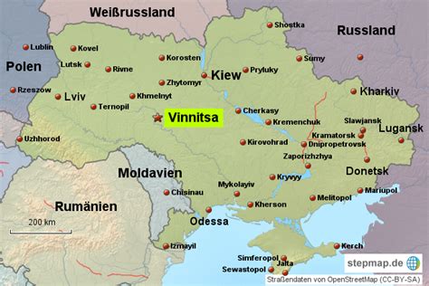 Stepmap Ukraine Landkarte F R Ukraine