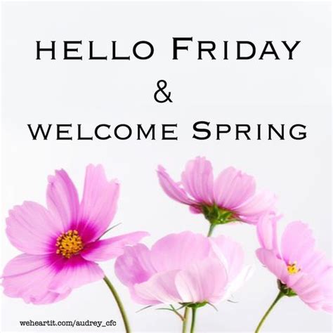 Hello Friday And Welcome Spring Hello Friday Happy Friday Christmas