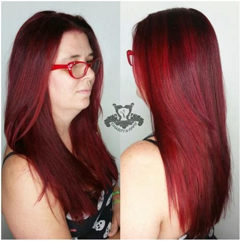 Cherry coke hair dark cherry hair chocolate cherry hair color black cherry hair color strawberry red hair cherry cherry pelo color borgoña color yet, the bold and bright color need your care so that it won't look so strange on your hair. Cherry Red Variegated Hair Color Melting