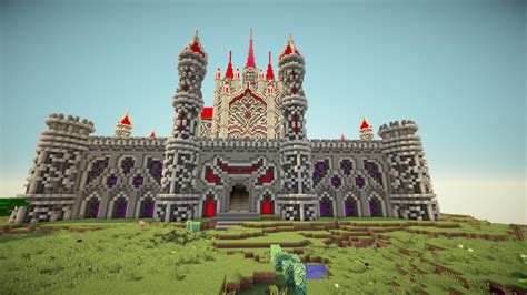 Building Survival Base Castle Minecraft Map