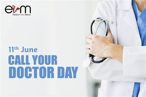 11th June National Call Your Doctor Day Explainer Video Makers