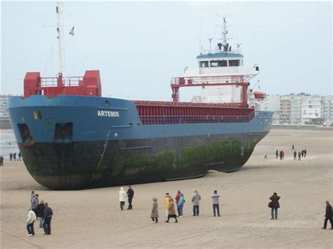 Cargo Ship Beached In France Mv Artemis