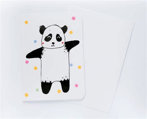 Panda Hug Greeting Card By Andsmile On Etsy