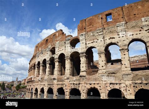 Roma Italia Famoso Colosseo Anfiteatro Flaviano Antico Punto Di