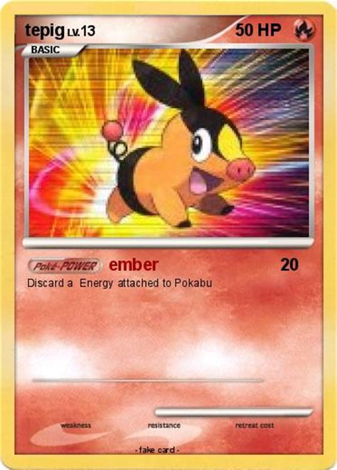 Pokémon Tepig 468 468 Ember My Pokemon Card
