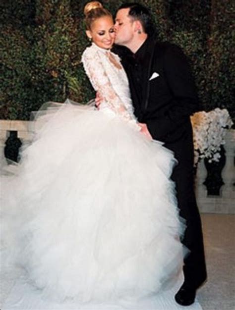 Nicole Richie And Husband Joel Madden Celebrity Wedding Dresses