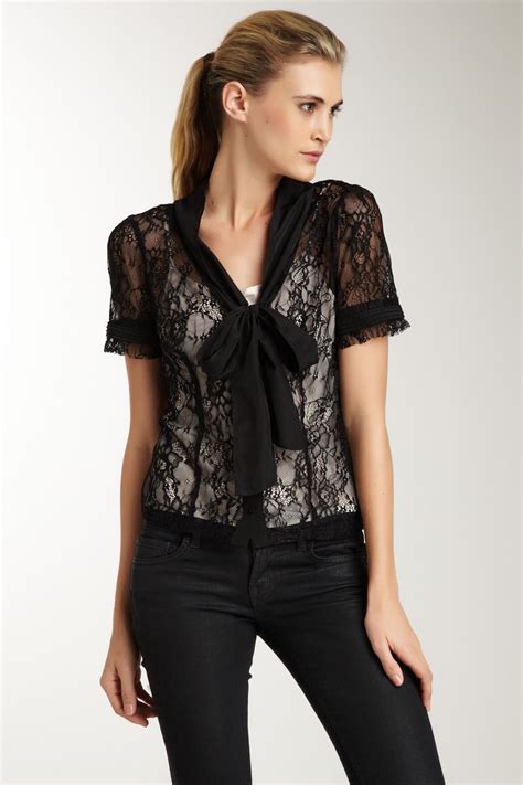 Neck Tie Top Lace Hot Outfits Fashion Outfits Womens Fashion