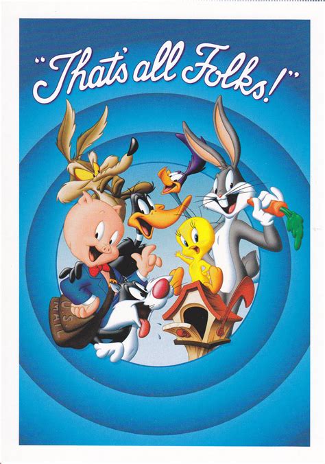 Usps Looney Tunes Thats All Folks Postcard The 2001 Th Flickr