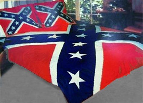 Rebel Confederate Flag Comforter Quilt Set With Pillow Shams Redneckwear