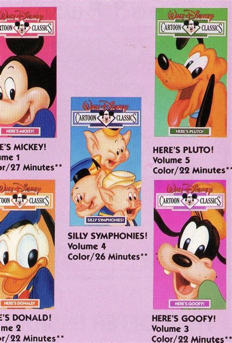Walt Disney Cartoon Classics X Set Vhs Ntsc New Original Usa