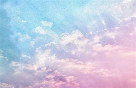 Image Of Abstract Pastel Clouds And Sky With Texture Stock Photo