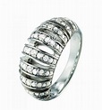 Pierre Cardin Damen-Ring 925 Sterling Silber rhodiniert Kristall ...