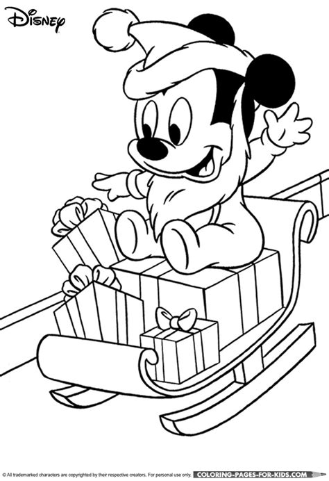 Disney Christmas Characters Coloring Pages