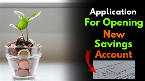 Application For Opening New Savings Account Application For Opening