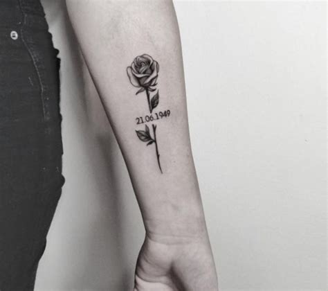 Tattoo Rose Date Tatoveringsidéer Tatoveringsdesign Tatoveringer