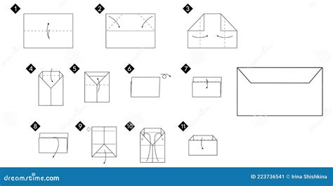 How To Make A Origami Envelope Vector Illustration Stock Vector