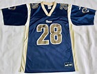 Marshall Faulk St. Louis Rams #28 Blue Puma NFL Football Jersey Mens ...
