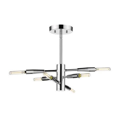 Z Lite Z Lite Ascension Sputnik Chrome 6 Light Semi Flush Mount The