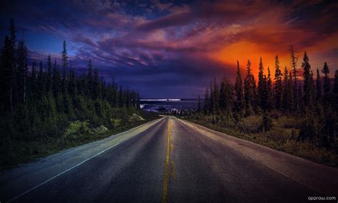 Road To Sunset Wallpaper 4k 1326x800 Wallpaper