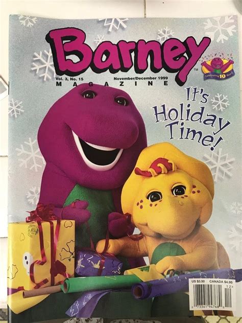 Barney Magazine Novemberdecember 1999 Its Holiday Time Christmas